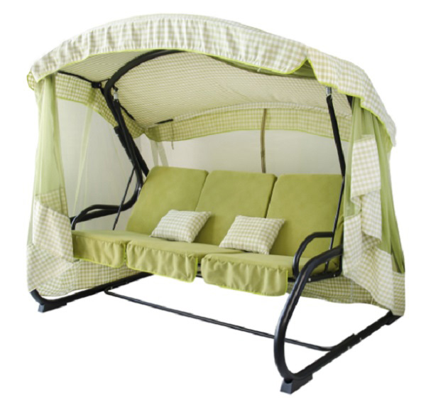 Гойдалка з навісом Vitan Фемелі - 2 Олива з москітною сіткою 1720x2130x1560 мм