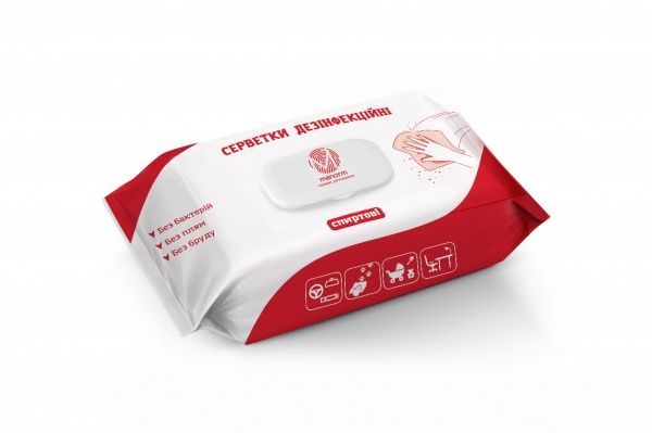 Вологі серветки дезінфекційні НОР-Експрес 60 шт.