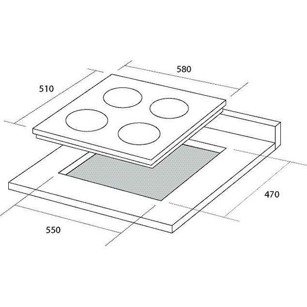 Варильна поверхня газова Pyramida PF 640 STEL-E/A Rustico black