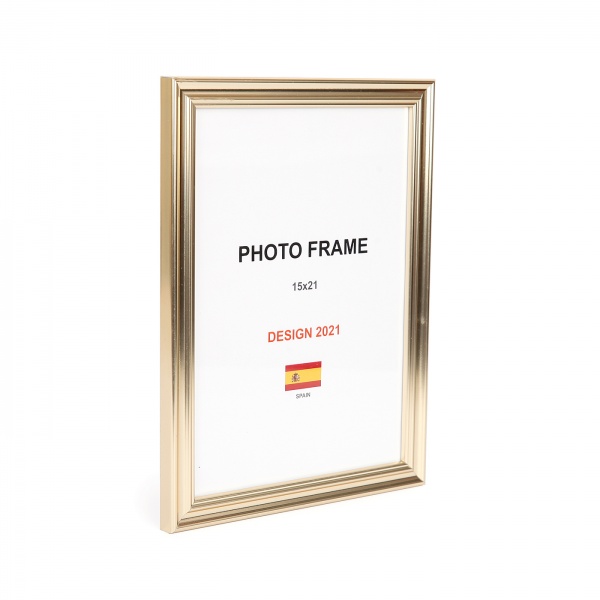 Рамка для фото 1 фото 15x21 см золото 