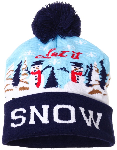 Шапка Діда Мороза з підсвічуванням 21х29 см