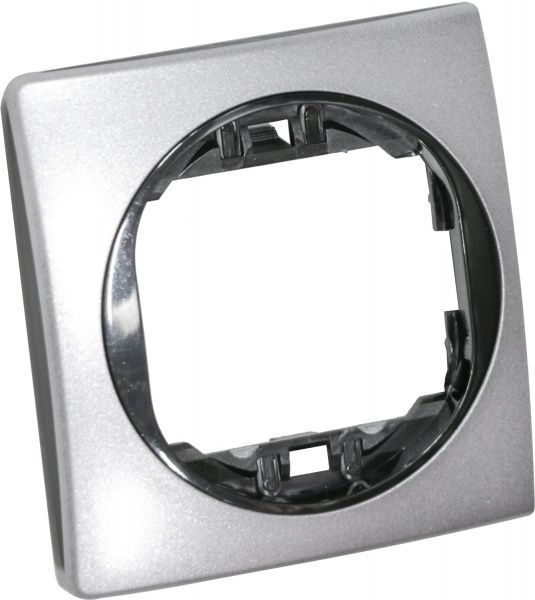 Рамка одномісна Aling-Conel Aling-Conel Eon горизонтальна сріблястий / чорний E6801.S1E