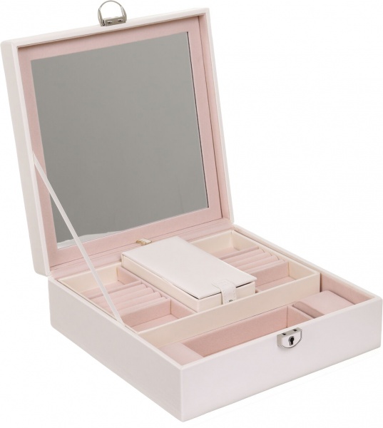 Скринька для прикрас Royal case 25,2х25,2х8,6 cм біла