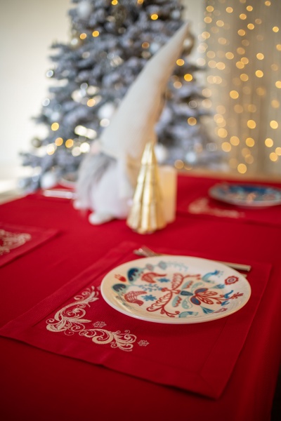 Серветка Едельвіка Іній 30x40 см червоний 