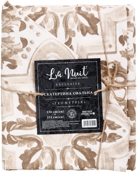 Скатерть Геометрия 136x231 см La Nuit 