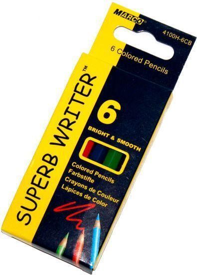 Олівці кольорові Superb Writer 6 кольорів 4100H-6CB Marco