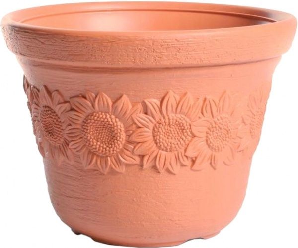 Горщик пластиковий SUNNY 300 мм круглий 7л цегляний (10250) 