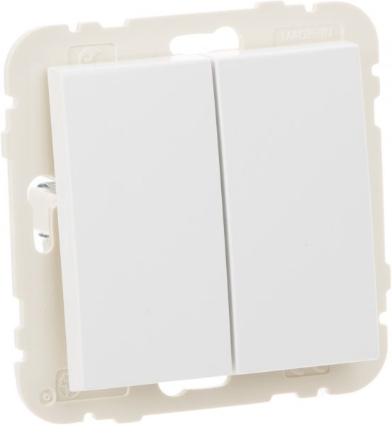 Выключатель двухклавишный Efapel Logus без подсветки 10 А 250В IP20 белый