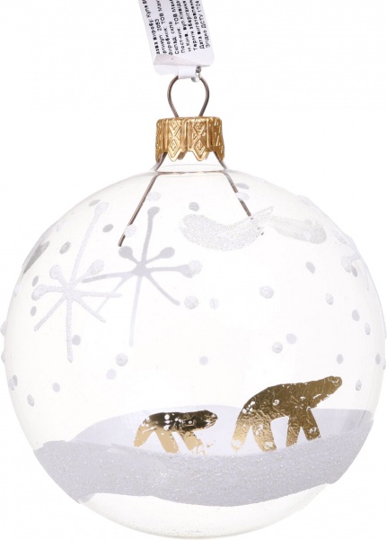 Шар новогодний Золотая серия d 80 мм в ассортименте