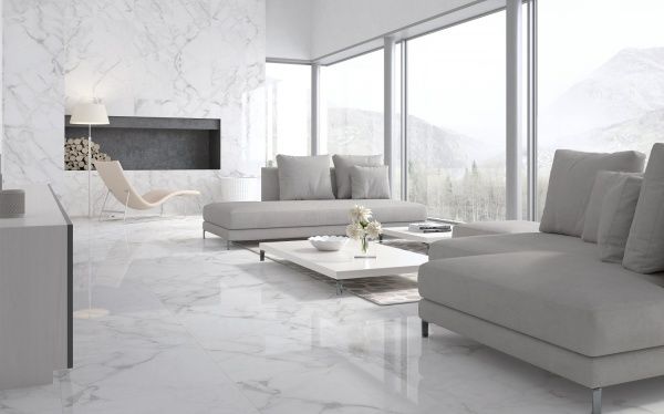 Плитка Golden Tile Calacatta Extra білий глянець Н90500 59,5х59,5 