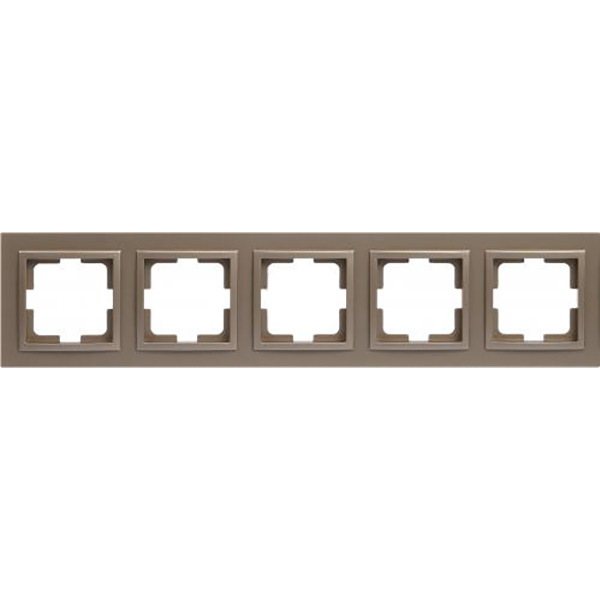 Рамка пятиместная Mono Despina универсальная титан 102-220000-164