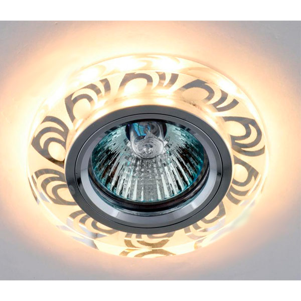 Светильник точечный Blitz BL 264S3 с LED-подсветкой 3 Вт 3000 K MR16 35 Вт G5.3 хром 