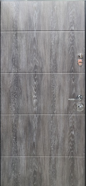 Двері вхідні Булат House-3 дуб графіт / дуб шале графіт 2050x850 мм праві