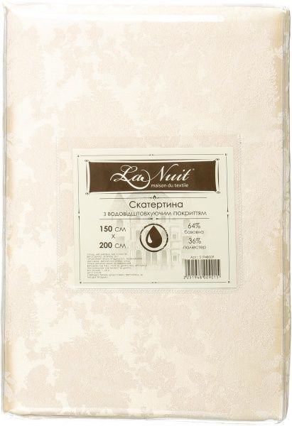 Скатерть Анжер с водоотталкивающим покрытием 150x200 см с узором La Nuit 