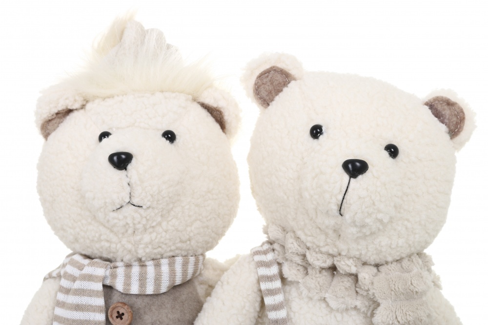 Декорация новогодняя семья мишек бежевый 35х41 см LF2233071