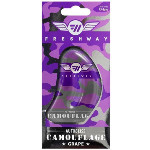 Ароматизатор подвесной FRESHWAY Camouflage AutoBliss Grape (Виноград) 8 мл