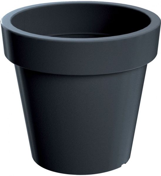Горщик пластиковий Prosperplast Lofly круглий 1л антрацит (70709-433) 