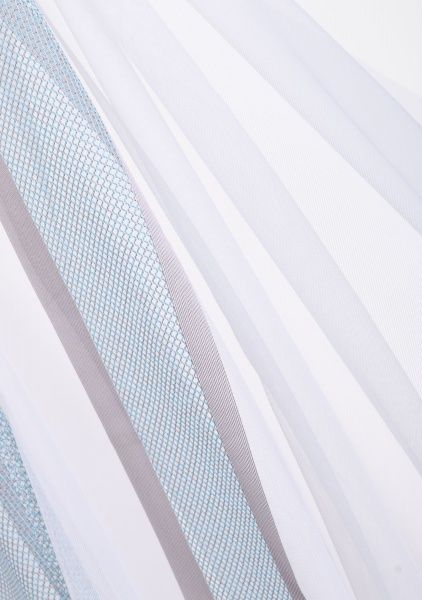 Ткань тюлевая Scarlett 915607/712 полоски на сетке 300 см бирюзовый 