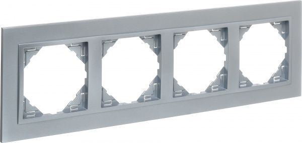 Рамка четырехместная Efapel ANIMATO Logus универсальная металлик алюминий 90940 TAA