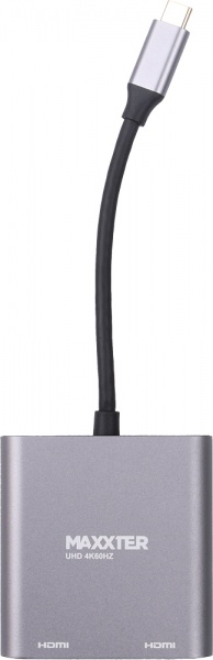 Перехідник Maxxter сірий (V-CM-2HDMI) 