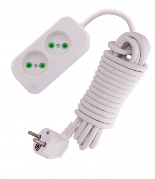 Удлинитель Lezard Letitia без заземления 2 гн. белый 5 м 721-0205-203 