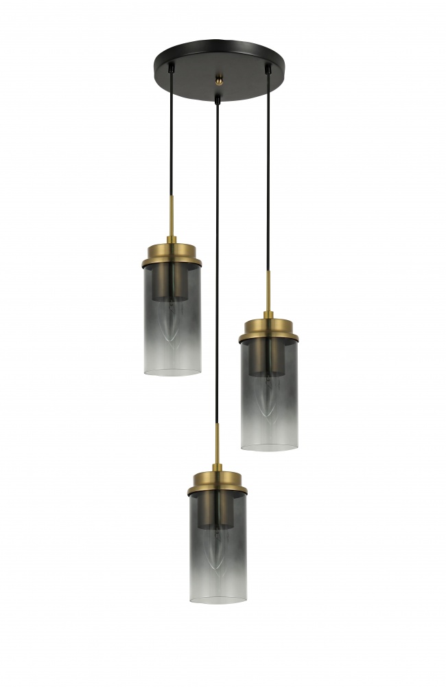 Підвіс Sensio Bresta 3x40 Вт E14 чорний/мідний LS-74662/3PB-E1440W