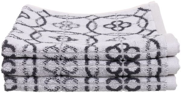 Рушник кухонний Bhali 50x50 см Lasa білий із чорним 
