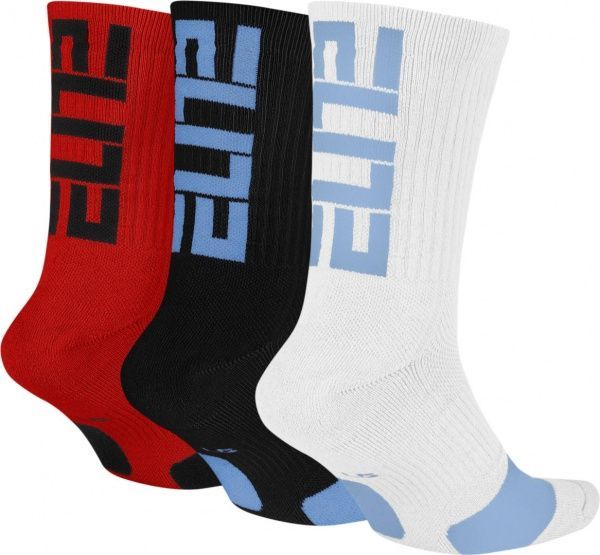 Шкарпетки Nike U NK ELITE CREW 3PR р.S SX7627-966 різнокольоровий
