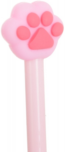 Ручка гелевая Мягкая лапка розовая 