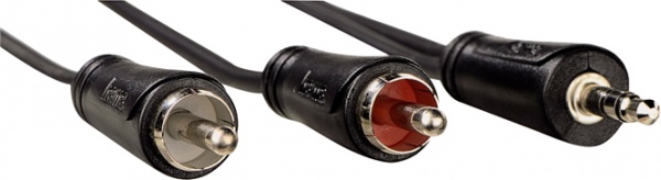 Кабель Hama 3,5 мм – 2xRCA 3 м чорний (122296) 