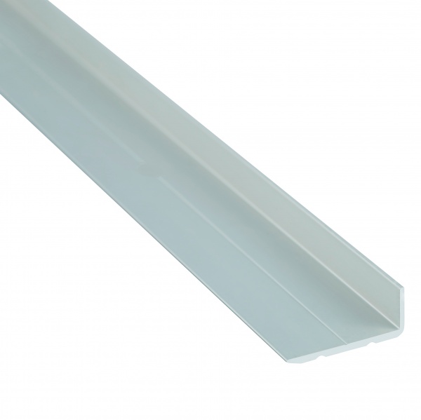 Поріжок алюмінієвий сходовий для плитки 24,5 х 10 мм Braz Line кутовий без отворів 900 мм срібло 