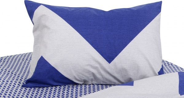 Комплект постільної білизни Зигзаг 1,5 синій із білим UP! (Underprice) 