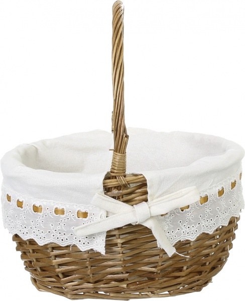 Кошик плетений з текстилем 29х22х17/33 см EBE18-5-2 