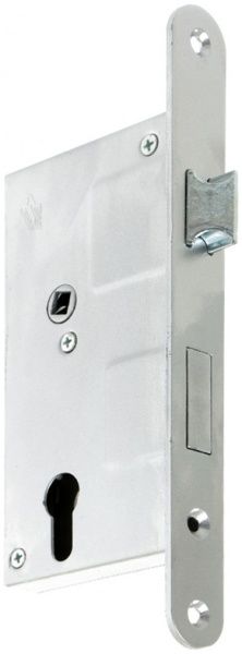 Замок врезной с ручками  Мотор Сич Ф1В ЗВ4-6.111-6 PZ 72 мм серебро/