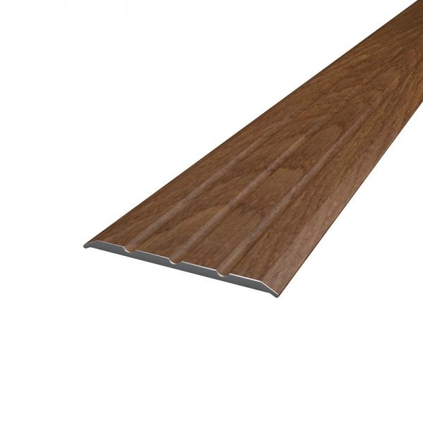 Порожек алюминиевый декоративный рыфленый АЛЮПРО с отверстиями 40x2710 мм рустик паркетный 