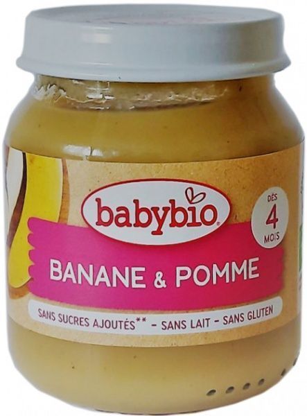 Пюре Babybio з яблука та банану 130гр 51077 