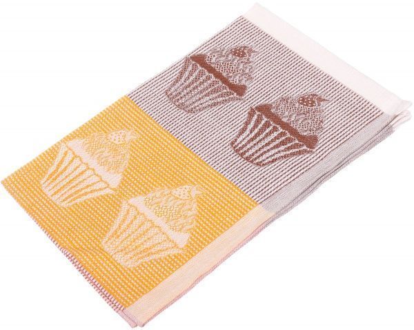 Полотенце кексы 49x70 см Білоруський льон коричневый 