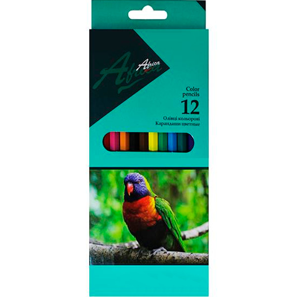 Карандаши цветные Economix Е11530 Africa 12 шт
