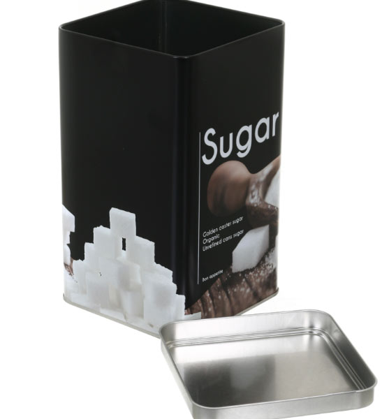 Емкость для хранения Loft Sugar черная 18,3x10,6x10,6 см Flamberg Premium