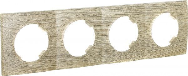 Рамка чотиримісна HausMark Bela горизонтальна вінтажний сірий SNG-FRP.RD20G4-5/Oak-vintage-g