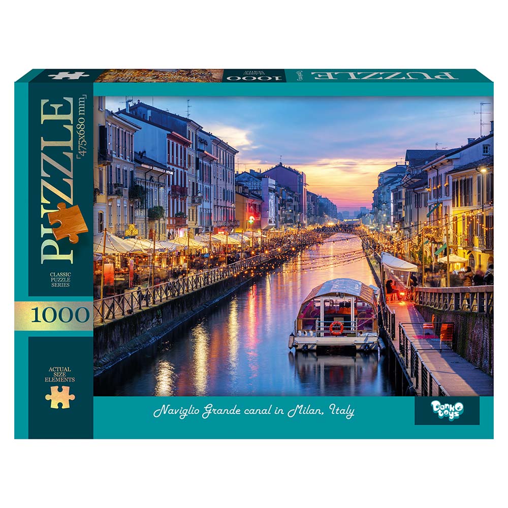 Пазлы Danko Toys Naviglio Grande canal in Milan, Italy C1000-13-07