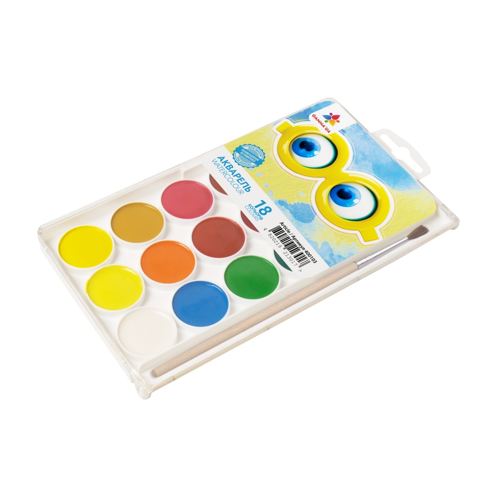 Краска акварельная 18 шт. 400103 Райдуга-Трейд