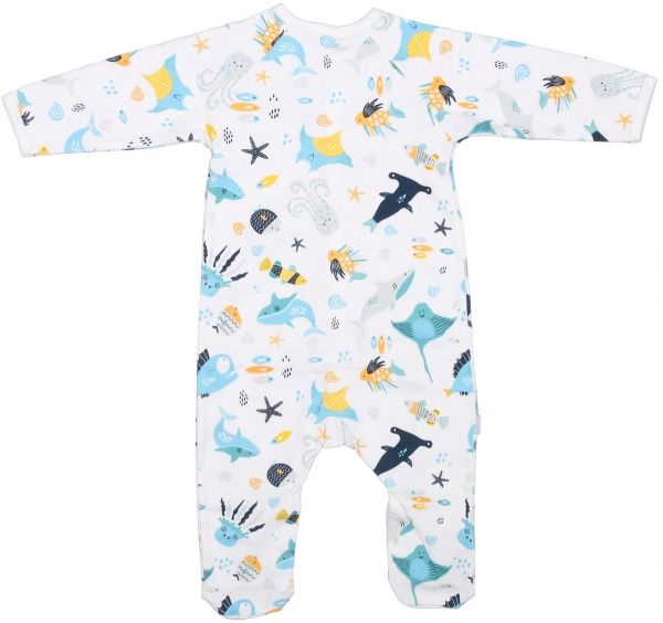 Комбинезон детский ТМ Софія Atlantic р.62 белый с голубым 210162 