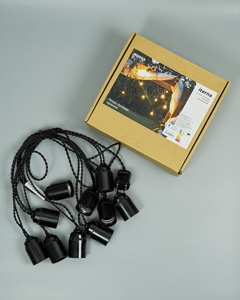 Гирлянда Iterna Ретро RG004 филаментная (LED) 10 ламп 4,5 м 