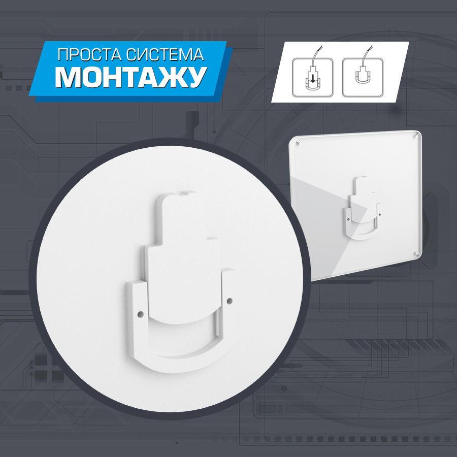 Светильник настенно-потолочный ELM MIRA LED квадратный с датчиком движения 20 Вт белый 6500 К 26-0105