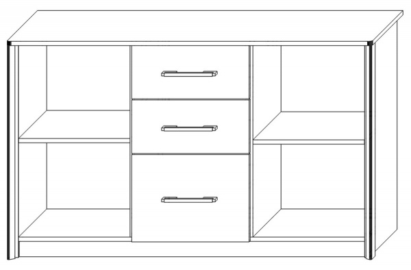 Комод SOKME 1360 Скарлет дуб сонома/дуб сонома 