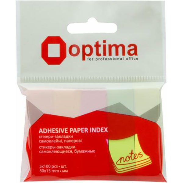 Стікер-закладинка 500 аркущів Optima