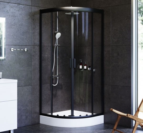 Душевое ограждение AM.PM Gem 1/4 Round 80x80 W90UG-401-080MT Black