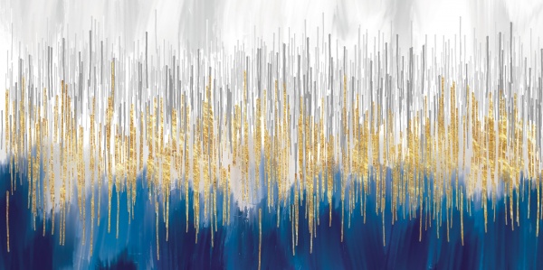 Репродукция Абстракция золотом 50x100 см Арт Фемелі 