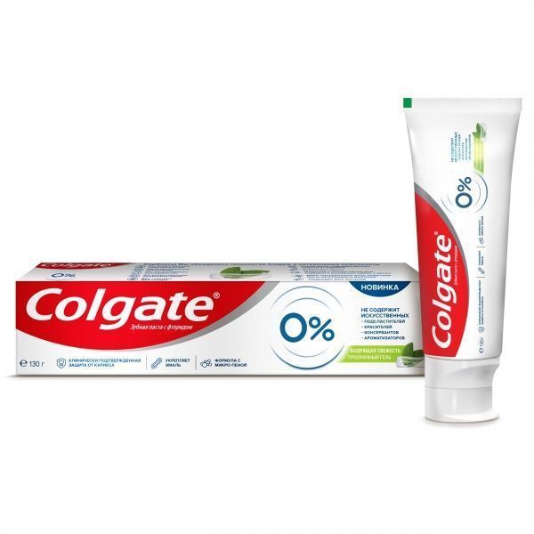 Зубна паста Colgate 0% Бадьорлива Свіжість 130 г